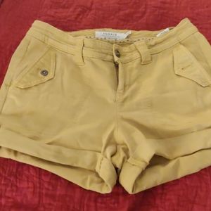 Mustard twill utility shorts GUC